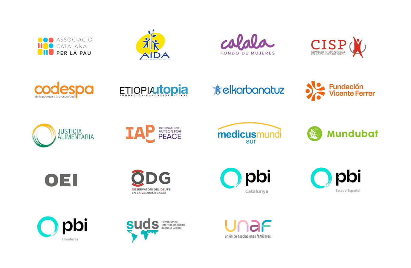 Logos ONGs Comundiad GONG julio 2026