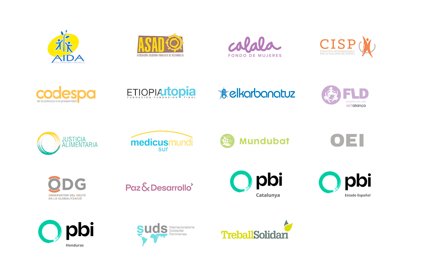 Logos Ongs que conforman la comunidad GONG