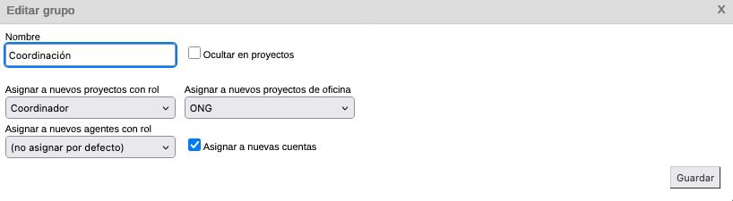 Permisos automatizados por grupo de usuarios