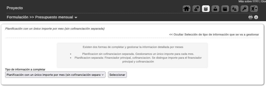 Presupuesto mensual