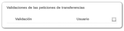 Flujo validacion transferencias proyecto sin configurar